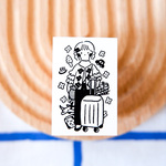 《new》はんこ「 travel 旅行 」
