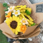 モールフラワー 向日葵 花束 ブーケ フラワーアレンジ プレゼント 韓国花束 インテリア 卒業式 入学式 誕生日