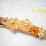 ✾秋いろ✾お花のバレッタ