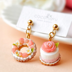 ふわりと花咲く白桃　ピアス/イヤリング＊ミニチュア