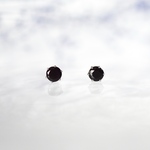 【天然石ブラックスピネルのつけっぱなしピアス】4mm サージカルステンレス製で金属アレルギー対応☆ひと粒スタッドピアス