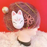 人気☆きつね☆成人式☆ミニお面☆祭り☆組紐アレンジ☆扇子髪飾り☆和玉☆水引☆お祭り髪飾り☆成人式髪飾り☆江戸うちリボン☆七五三★よさこい髪飾り☆お揃い☆結婚式髪飾り☆卒業式髪飾り☆2点セット☆御神輿