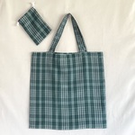 ポリエステルのエコバッグ(グリーンのチェック)