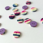 8個 11.5mm｜宇宙でみつけたちいさなボタン｜ストライプ