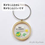 耳が聞こえません　聞こえにくいです  シェイカー キーホルダー アクリル　キーチェーン ソノリテ