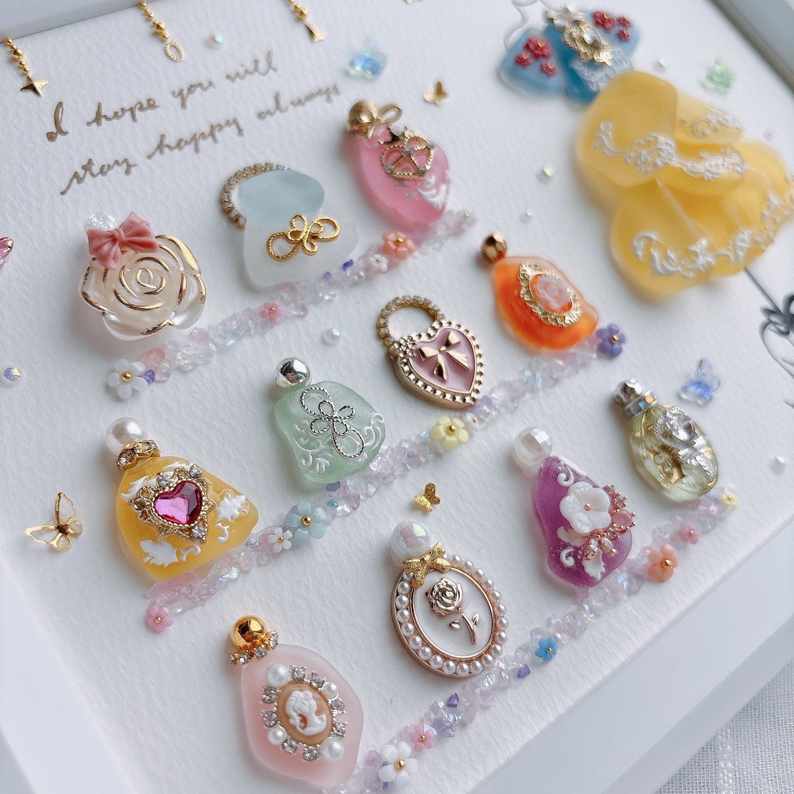 シーグラスアート オシャレ プリンセス 香水 化粧品 フレンチガーリー
