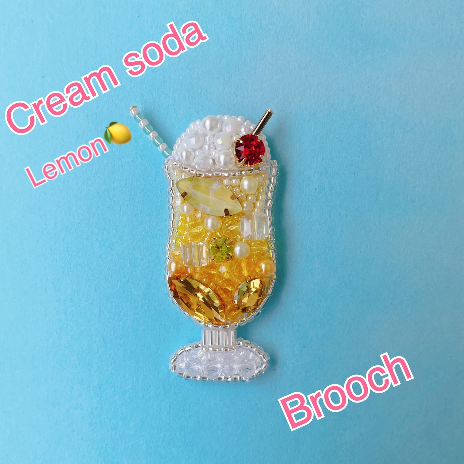 はるちゃん様 専用 林檎 クリームソーダ カクテル ビーズ刺繍