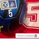 【背番号】サイズ1  サッカーボールステッカー