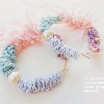 *fuwafuwa*コットンパールの フープピアス pastel