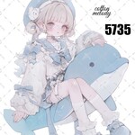 original sticker « no.5735 »     //     人物ステッカー オリジナルステッカー オリジナル人物ステッカー ステッカー cotton melody 