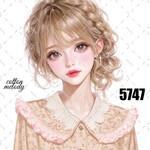 original sticker « no.5747 »     //     人物ステッカー オリジナルステッカー オリジナル人物ステッカー ステッカー cotton melody 