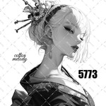 original sticker « no.5773 »     //     人物ステッカー オリジナルステッカー オリジナル人物ステッカー ステッカー cotton melody 