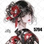 original sticker « no.5794 »     //     人物ステッカー オリジナルステッカー オリジナル人物ステッカー ステッカー cotton melody 