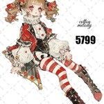 original sticker « no.5799 »     //     人物ステッカー オリジナルステッカー オリジナル人物ステッカー ステッカー cotton melody 
