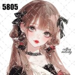 original sticker « no.5805 »     //     人物ステッカー オリジナルステッカー オリジナル人物ステッカー ステッカー cotton melody 