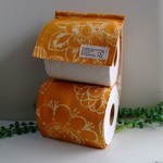 ☆からし色のボタニカルフラワーのトイレットペーパーホルダー☆