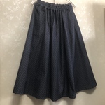 岡山デニム＊お洒落なドット＊可愛い＊6枚パッチスカート