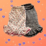 ビーズがキラッ✨ピンク×パープル  ボーダーワンピース