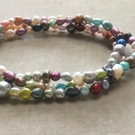 人気トップ3 #470 キャンディボックス♡無核 バロックパール【訳あり激安】【完成品　90㌢】レトロなロングネックレス　オールノット　淡水真珠 