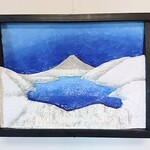 立体絵画の「本栖湖の冬景色」