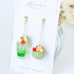 夏色メロンボートとメロンソーダのピアス/イヤリング❁ミニチュア