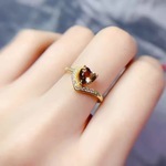 〖smoky quartz〗天然 スモーキークオーツ 煙水晶  ハート パヴェ ライン 綺麗 指輪 リング シルバー925 天然石