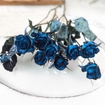 SPバラ　ビビアン（染めシックブルー）2～3本　　　ドライフラワー　染めの花　青　ブルー　バラ　薔薇　ローズ
