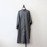 ☆SALE☆日本製シェルボタンコットンダンガリーロングシャツワンピース