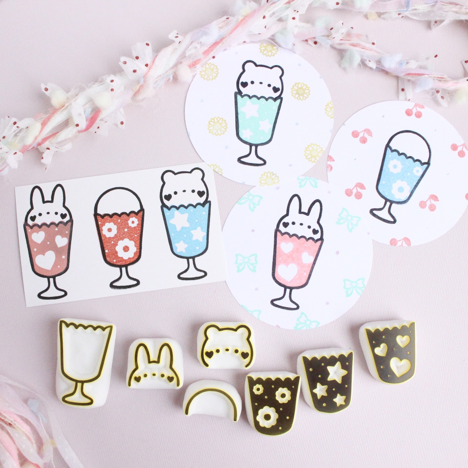 はりねずみ＆りんご 消しゴムはんこ𖧷 - NAA.HANKO'S GALLERY
