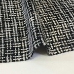 【特価】Fancy tweed☆Monotone check【ハーフ幅約73cm×約80cm】