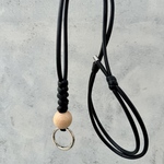 スマホショルダーストラップ【knot×wood】ブラック