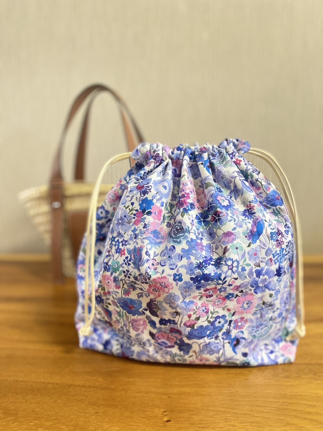 ロエベカゴバッグSサイズ用 巾着 インナーバッグ リバティ Loewe