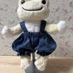 R203:かえるのピクルスマスコットサイズ肩幅付きバルーンパンツ