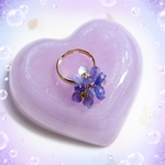 ♡揺れる紫陽花リング♡