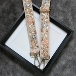 ショルダーストラップ　フェイクレザー　インド刺繍リボン　スマホショルダー　ネックショルダー　バッグショルダー