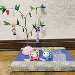 七夕飾り【笹飾り・うさぎの織姫 彦星 ✩.*˚】
