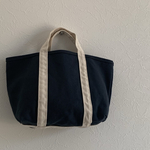 帆布　BASIC TOTE(S) スモークネイビー×生成り
