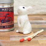 小さな抱っこうさぎ 1/6サイズ 羊毛フェルト 人形 白8