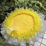 カフェマット💛summer flower💛直径52㎝（フリル含）