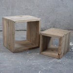wood BOX セット〈古材〉スタッキング可（棚 ラック シェルフ 鉄 木 収納棚 アンティーク ビンテージ インダストリアル マガジンラック 本棚 ウッドボックス 収納ボックス