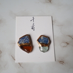 シー陶器 金継ぎ ピアス NO.505