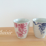 お上品なお花のお湯のみセット