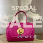 特集掲載SpecialSALE 0266  レア★GIVENCHY GDピンク　ターンロックモチーフ ジバンシィ　ハンドバッグ hand bag leather 本革ヴィンテージ  アンティーク春夏
