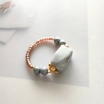 再販※ グレイマーブルのレクタングルリング