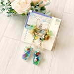 金魚 猫 ティーポット レジン ハンドメイド ピアス イヤリング