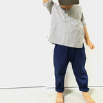 〔100/110/120/130〕テーパード パンツ navy