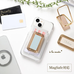 MagSafe対応 スマホケース 【 カードウォレット  多機能リング付き】 名入れ Simple-フェミニン- MagCatch® PA01A