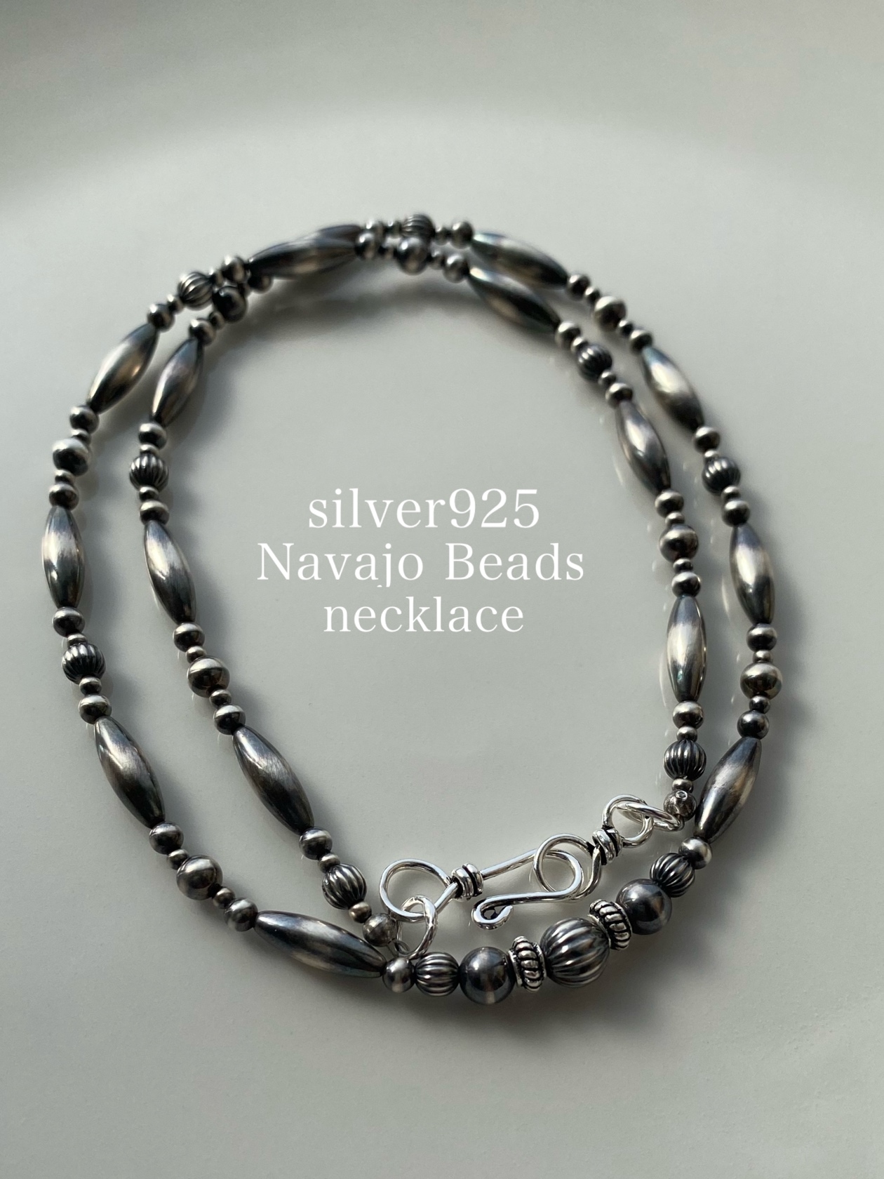 silver925 シルバー925 ビーズ ナバホパール ネックレス