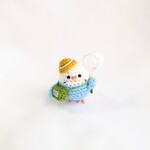 【受注制作】セキセイインコのあみぐるみ虫とりver.