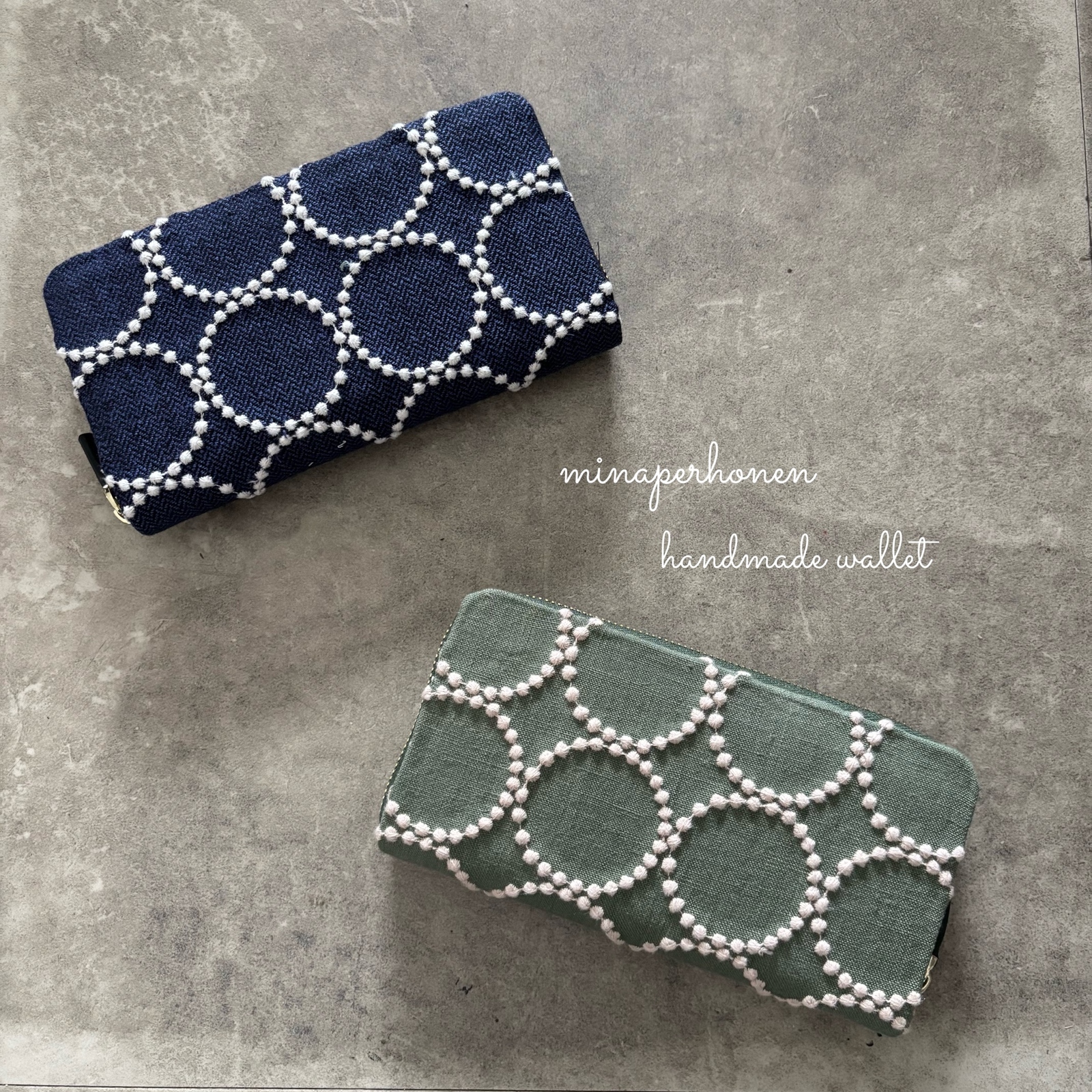 ミナペルホネン☆コンパクトウォレット☆ハンドメイド お札が折れない カードたくさん 小銭出しやすい ミナペルホネン